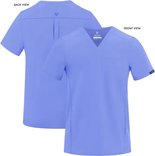 Vista 5 de Adar Addition - Ropa quirúrgica para hombre - Moderna camiseta médica con cuello en V con múltiples bolsillos