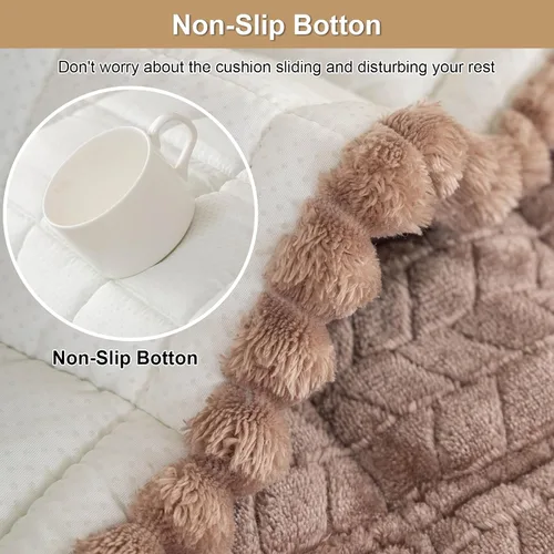 Vista 5 de Funda de sofá lavable para perros, funda antideslizante y mullida para silla de mascotas, protector de sofá de felpa suave para reposabrazos, apta