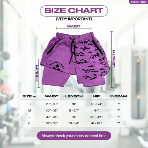 Vista 6 de CROWN Anime Shorts - Breathable Mesh Stretch Compression Gym Short with Pockets and Towel Holder