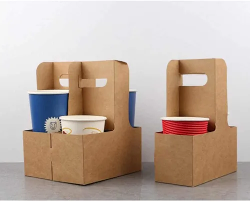 Vista 3 de Papel con mango desechable para 2 tazas, 200 unidades [CUP2]
