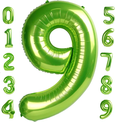 Vista 117 de Globos con números de 40 pulgadas, color negro, para decoraciones