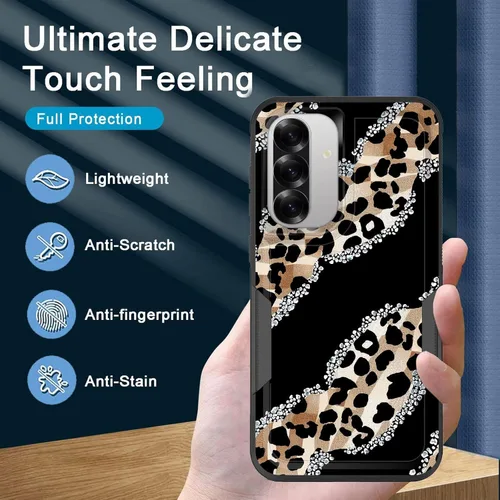 Vista 509 de Funda para Galaxy A14 5G, resistente de doble capa híbrida de policarbonato duro, goma suave, a prueba de golpes, funda protectora resistente