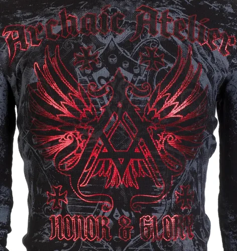 Vista 6 de Archaic by Affliction - Camisa térmica para hombre, color negro