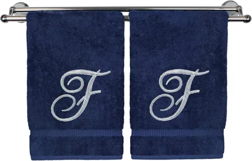 Vista 234 de Toalla de mano con monograma, regalo personalizado, 16 x 30 pulgadas, extra absorbente, 100% algodón turco, acabado de rizo suave, para baño, cocina