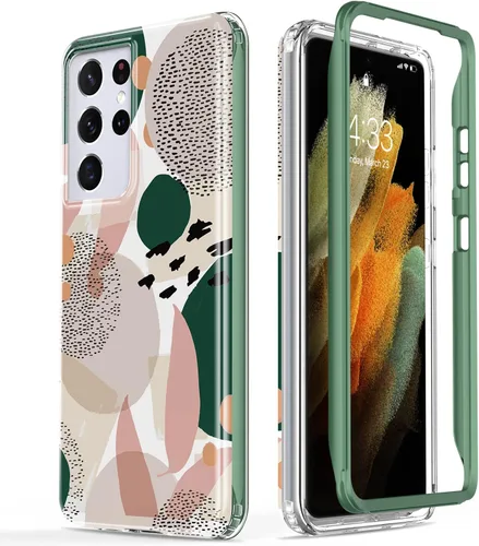 Vista 13 de Esdot Funda para Samsung Galaxy S21 Ultra, Grado Militar Pasa Prueba de Caída de 21 pies, Cubierta Resistente con Diseños de Moda para Mujeres