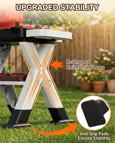 Vista 2 de 2026 Actualización 60 piezas Juego de Parrilla de Barbacoa para Niños con Humo Simulado, Juego de Cocina de Juguete para Niños de 4 a 8 años