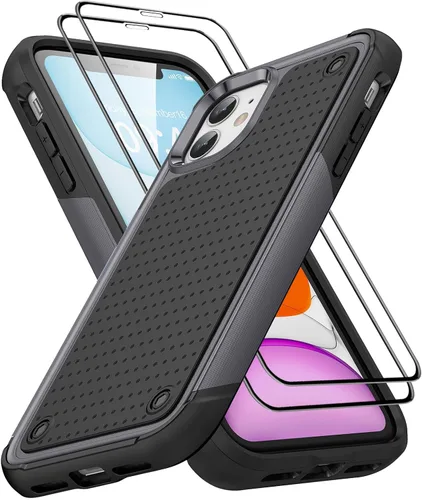 Vista 268 de Jeylly Funda para iPhone SE/Funda para iPhone 5S, Exterior de Plástico Duro que Absorbe Golpes + Interior de Silicona de Goma Defensor contra