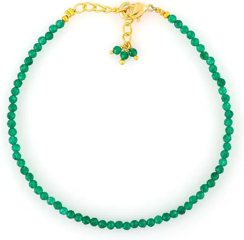 Vista 17 de TGH Pulsera de cuentas naturales con piedras preciosas microfacetadas, joyería para ella, cristales curativos energéticos de piedra natal, cadena