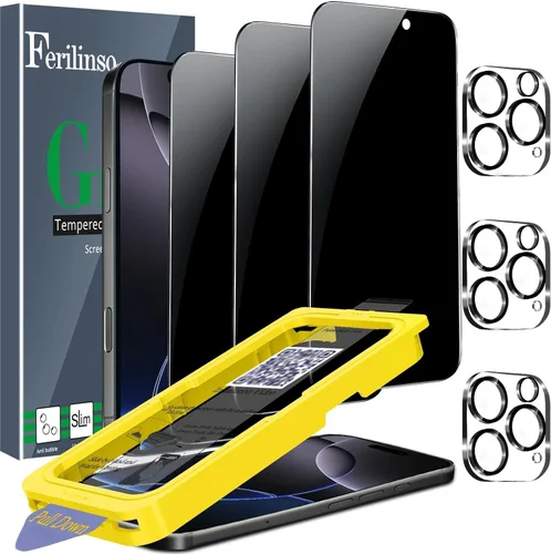 Vista 13 de Ferilinso Screen Protector for Samsung Galaxy Z Fold 8, Tempered Glass Back 3 Pack, 9H+ Hardness, Military-Grade Shatterproof, Case Friendly, Easy