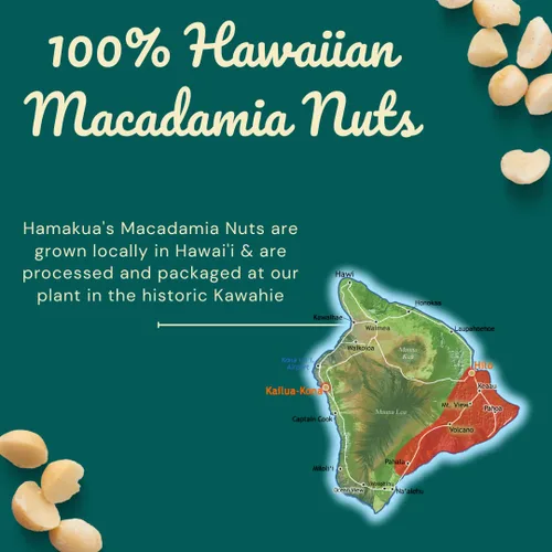 Vista 6 de Hamakua - Nueces de macadamia - Chili picante - Cultivado en Hawai saborizado seco tostado medio y macadamia entera - Nueces de macadamia grandes