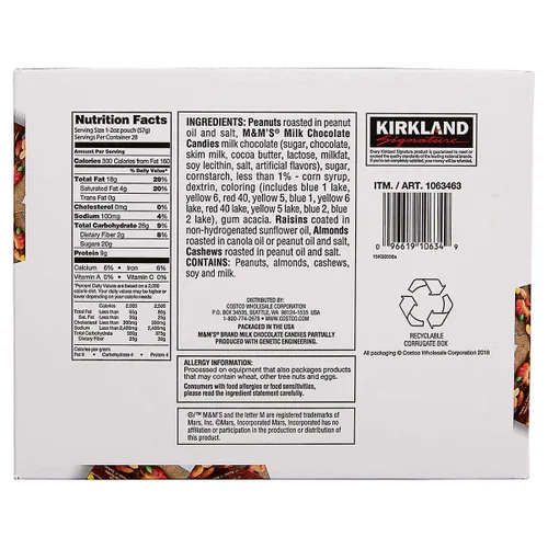 Vista 2 de KIRKLAND SIGNATURE Trail Mix - Paquete de aperitivos, 3.52 libras
