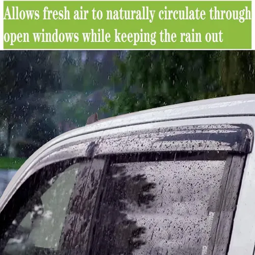 Vista 3 de Protector de lluvia solar para ventana de ventilación para Nissan Rogue 2014-2020, deflectores de viento (no compatible con Select & Sport)