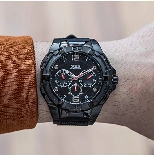 Vista 6 de Guess Mens Multi Dial Reloj Génesis con correa de silicona