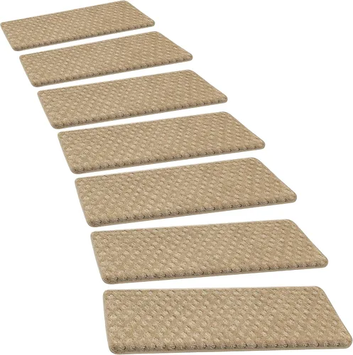 Vista 39 de PURE ERA Bullnose - Juego de peldaños de alfombra para escaleras sin cinta, antideslizantes, protectores de escaleras para interiores, alfombras