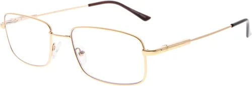 Vista 3 de BFOCO Gafas de lectura progresivas multienfoque anti UV para hombre, 3 niveles, lectores de visión para mujer (dorado, +1.00)