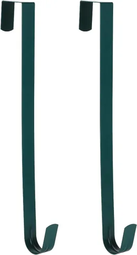 Vista 17 de Sattiyrch Colgador de corona de 12 pulgadas para puerta delantera, gancho de acero para colgar sobre la puerta, colgador de puerta de corona
