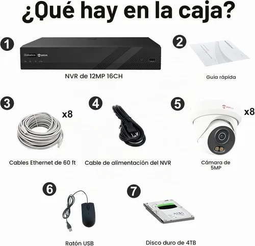 Vista 9 de Anpviz sistema de la cámara de seguridad de 16CH PoE, cámaras atadas