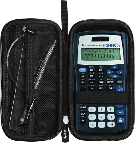 Vista 9 de Aproca Funda para calculadora compatible con calculadora científica Texas Instruments TI-30XIIS / TI-30X IIS 2-Line/Casio FX-991EX Fx-82es Plus Negro