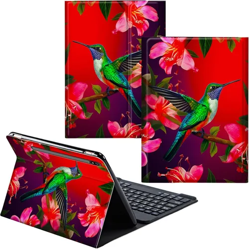 Vista 85 de Funda para Samsung Galaxy Tab S6 Lite 2022/2020 Teclado inalámbrico desmontable y cubierta de cuero PU Funda protectora para tableta para Samsung
