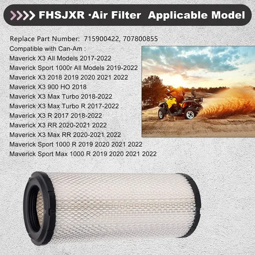Vista 5 de 715900422 Filtro de aire para Can-Am Maverick X3 Max XDS XRS Turbo R RR Maverick Sport 1000 900 R 2017-2021 Limpiador de entrada de aire