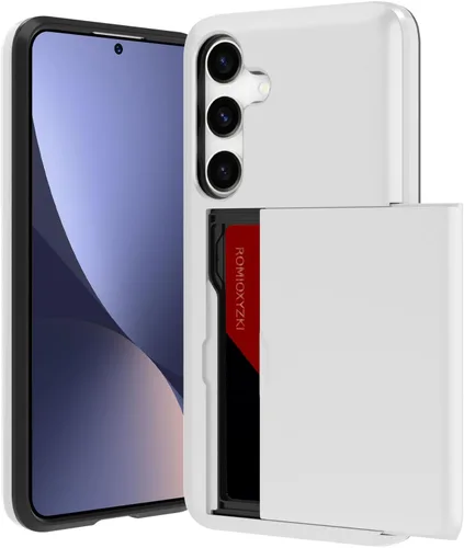 Vista 10 de ZIYE Funda tipo cartera para Galaxy S24 Ultra 5G con tarjetero - Blanco