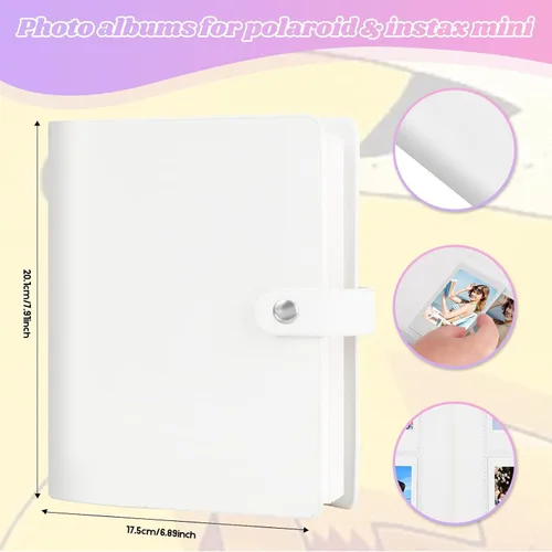 Vista 3 de Álbum de fotos instantáneas de 256 bolsillos para Fujifilm Instax Mini 12 11 9 8+ 8 99 40 EVO LiPlay película instantánea, compatible con cámaras