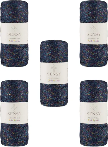 Vista 70 de Sensy Premium Cuerda de Poliéster 1.5mm (0.059 pulgadas) 164 Yardas Cuerda de Polipropileno 100% Cuerda de Macramé 1.5mm Cuerda para Bolsa
