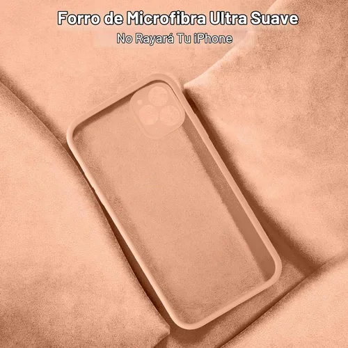 Vista 6 de Vooii Funda compatible con iPhone 11 Pro, silicona líquida mejorada con bordes planos, protección de cámara, forro de microfibra antiarañazos suave