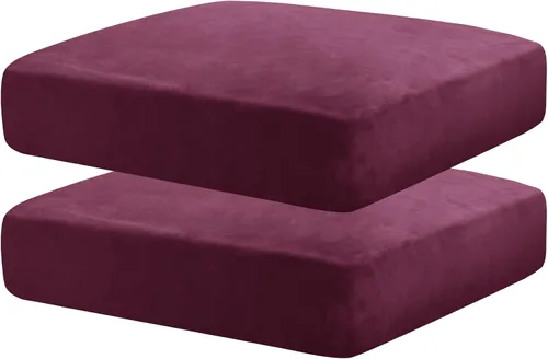 Vista 62 de MAXIJIN Fundas de cojín elásticas de terciopelo para sofá, funda de cojín suave de repuesto para sofá de dos plazas, protector de asiento