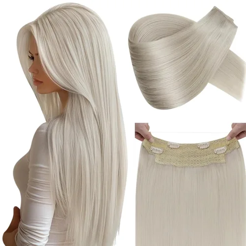 Vista 30 de LaaVoo Extensión de cola de caballo de cabello humano marrón para mujer, extensiones de cola de caballo marrón oscuro, extensiones de cabello humano