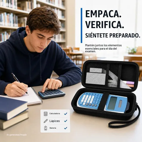 Vista 2 de Funda para calculadora TI-30XS/TI-30XIIS/TI-30Xa/TI-36X Pro Negro