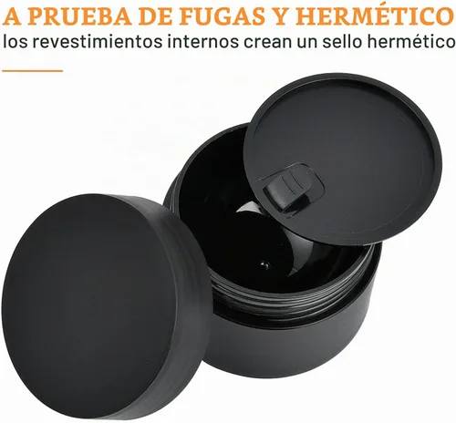 Vista 3 de Envases de plástico,Tarro de loción de plástico con revestimientos Negro