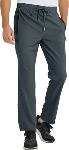 Vista 3 de TBMPOY - Pantalones deportivos ligeros para hombre transpirables para acampar pesca correr senderismo y hacer deportes