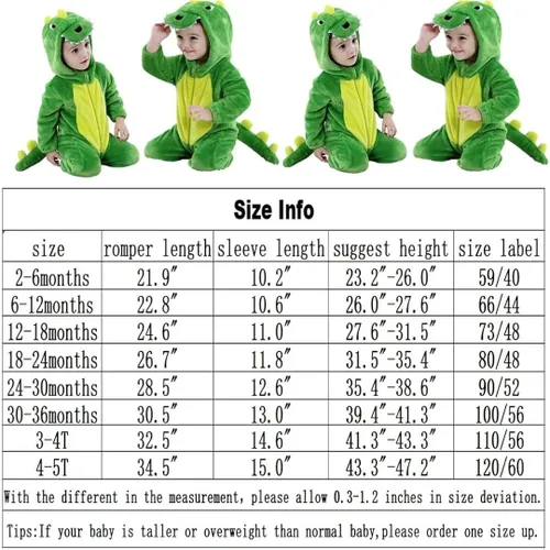 Vista 6 de QIAONIUNIU Halloween Baby Costumes Toddler Onesie Infants Romper Boys Girls Animal Dress Up Clothes 2-36 Months