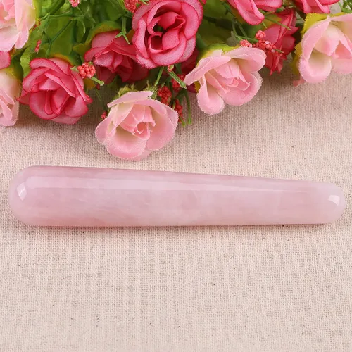 Vista 8 de Varita de masaje de piedra, varita de masaje de cristal, 3.93 pulgadas de cuarzo natural, varita de masaje facial, herramienta de masaje de palo