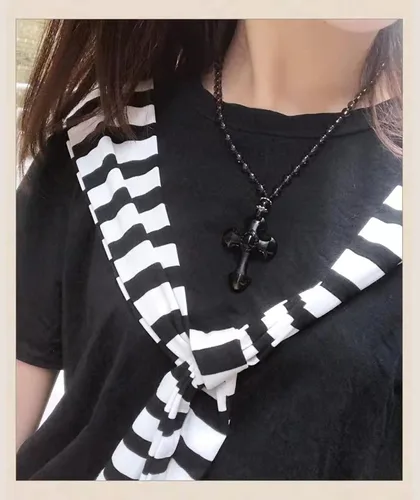 Vista 3 de Collar con dije de cruz de obsidiana negra, cristal curativo de obsidiana natural, piedra de energía, amuleto, para mujeres, hombres, niñas, niños
