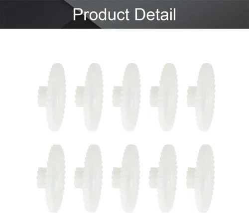 Vista 4 de Othmro 10 piezas de engranaje de plástico blanco 36 dientes 0.5 módulo modelo 36102B, utilizado para máquinas RC de bricolaje, motores