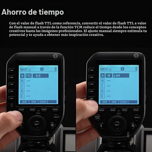 Vista 8 de Godox XProII-C TTL - Disparador de flash inalámbrico compatible con cámaras Canon, transmisor de flash inalámbrico 2.4G HSS 1/8000S, conexión