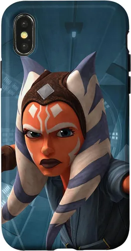 Vista 5 de Carcasa azul Ahsoka Tano para iPhone 13 Pro Max Star Wars The Clone Wars