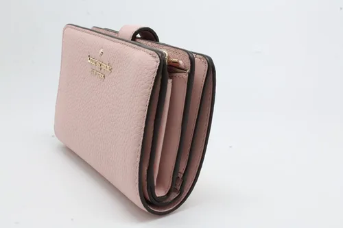 Vista 5 de Kate Spade Leila - Cartera plegable con compartimento mediano, color rosa ahumado, Rosa (Rose Smoke), Billetera plegable