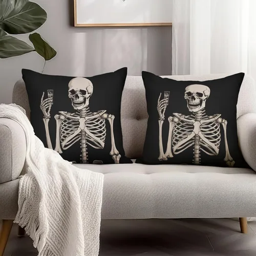 Vista 75 de Juego de 2 fundas de almohada de 16 x 16 pulgadas, diseño patriótico de bandera estadounidense con estrellas para exteriores, estilo casa de campo