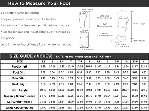 Vista 8 de GLOBALWIN Women's Over The Knee Thigh High Tall Boots for Women Long Boots with Side Zipper