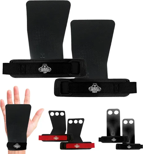 Vista 9 de Bear Grips Empuñaduras de dos agujeros, agarres de tres agujeros, empuñaduras sin agujeros, puños WOD para hombres y mujeres. Agarres de manos