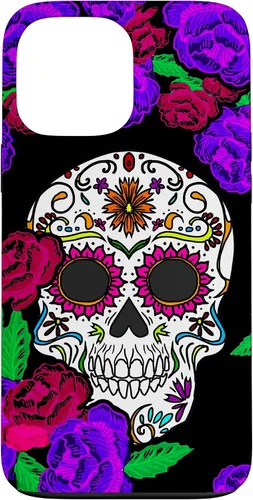 Vista 24 de Funda de regalo mexicana para iPhone 17, diseño de calavera de azúcar
