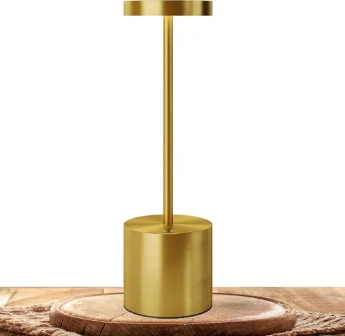 Vista 15 de TBBGA Lámpara de mesa LED inalámbrica, lámpara recargable con atenuación continua de 3 colores, lámpara de batería, luz nocturna portátil de metal