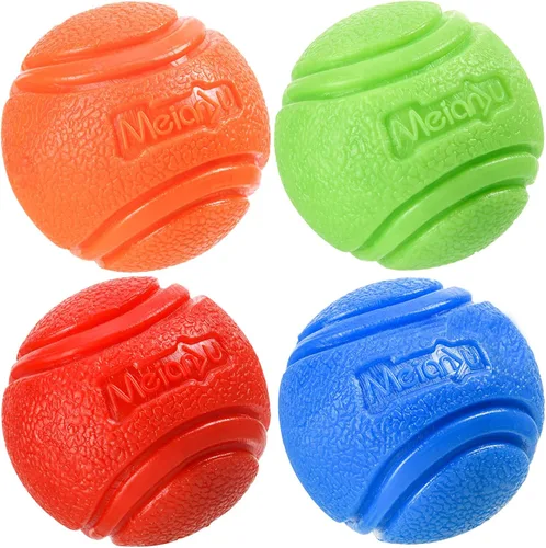 Vista 12 de Pelota de entrenamiento para perros en una cuerda, pelota de goma para perros con asa para tira y afloja K9, recompensas de entrenamiento