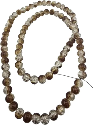 Vista 7 de DandS ltd Cuentas de cristal agrietadas para la fabricación de joyas, champán, pulseras vibrantes de bricolaje, collares, aretes, suministros