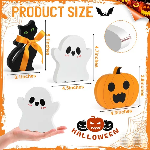 Vista 2 de COCHIE - 3 bonitas decoraciones de mesa de Halloween espeluznantes