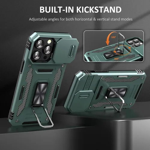 Vista 4 de Funda para iPhone 15 Pro, color verde alpino