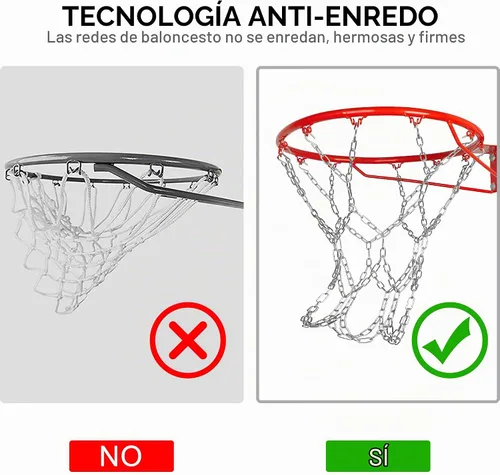 Vista 3 de LAO XUE - Cadena de baloncesto de repuesto resistente, 21 pulgadas de metal